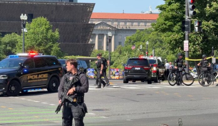 Police on scene in the National Mall area DC May 4 2026