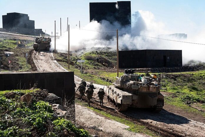 Israeli Defense Forces 162nd Division on the Israel–Lebanon border, 21 March