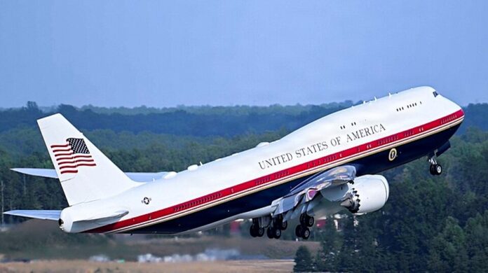 A U.S. Air Force VC-25B Bridge aircraft
